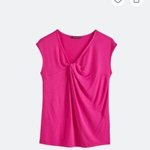 Staccato Fuchsia Twist Front Blouse